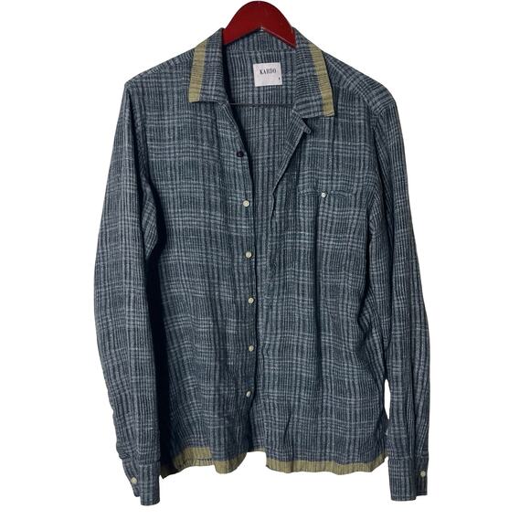 Kardo Kendrick The long sleeve Shirt in grey green sz M - Picture 1 of 8